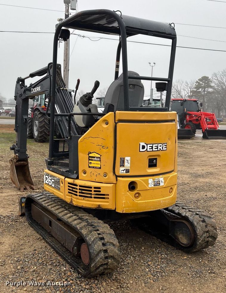 image for item EY9894 2015 John Deere 26G mini excavator