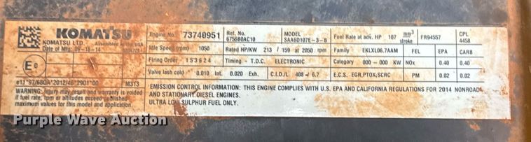 image for item LH9521 2015 Komatsu PC290LC-11 excavator