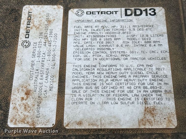 image for item LH9525 2018 Western Star 4700SF dump truck