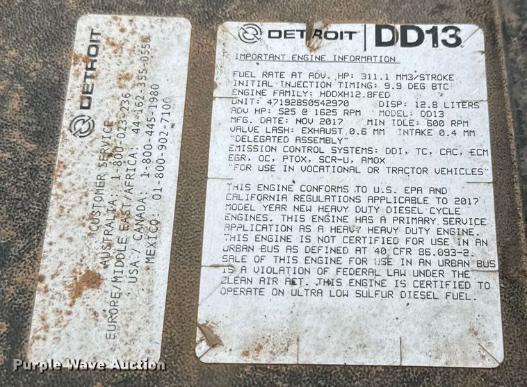 image for item LH9526 2018 Western Star 4700SF dump truck