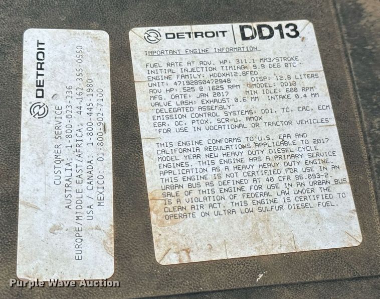 image for item LH9528 2018 Western Star 4700SF dump truck