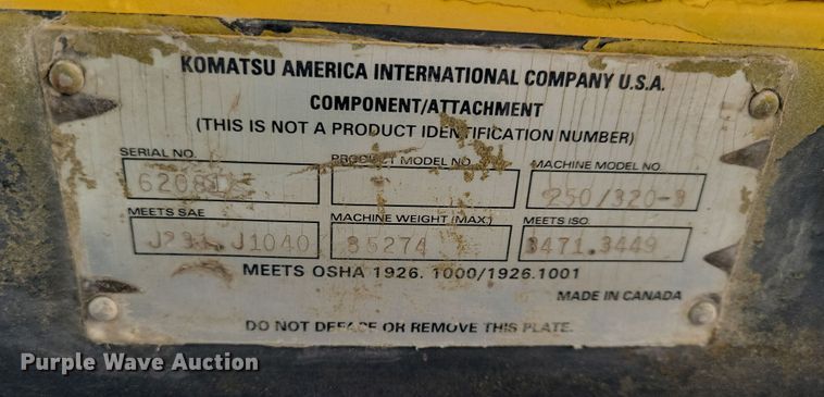 image for item NB9807 1998 Komatsu WA320-3L wheel loader