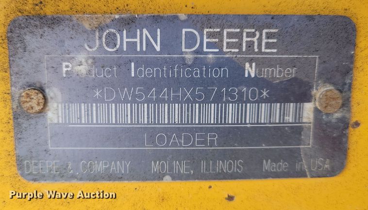 image for item NB9811 1999 John Deere  544H wheel loader