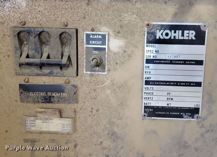 image for item NB9812 Kohler 260R0777 generator