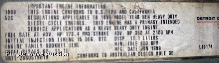 image for item NN9568 2000 Sterling A/AT9500 dump truck