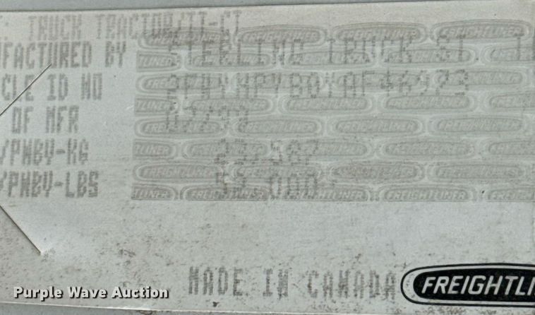 image for item NN9568 2000 Sterling A/AT9500 dump truck