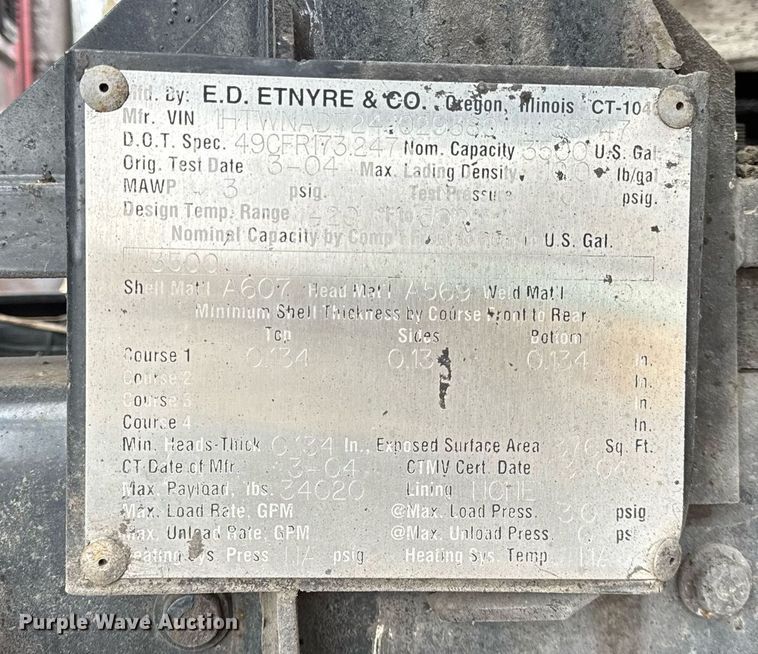 image for item OG9862 2004 International  7500 oil distributor truck