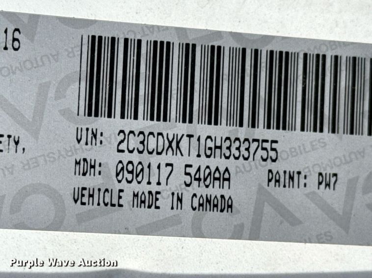 image for item DO0285 2016 Dodge Charger Police 