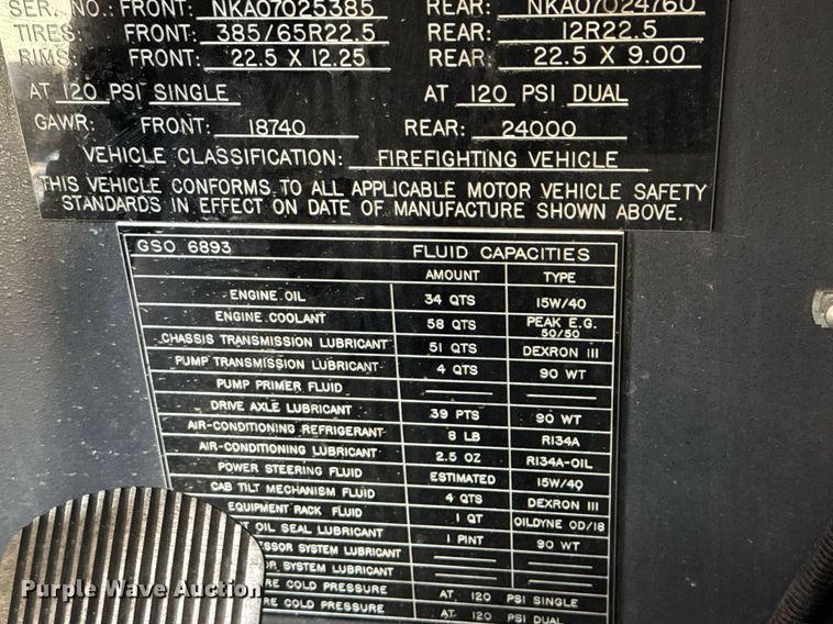 image for item DO0375 2008 Kovatech Mobile Equipment KME Predator pumper fire truck