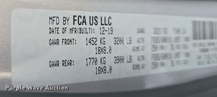 image for item DO7795 2020 Dodge Durango SSV SUV