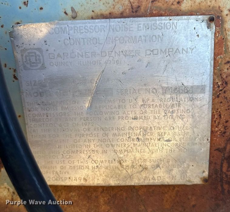 image for item DQ6664 Gardner-Denver air compressor