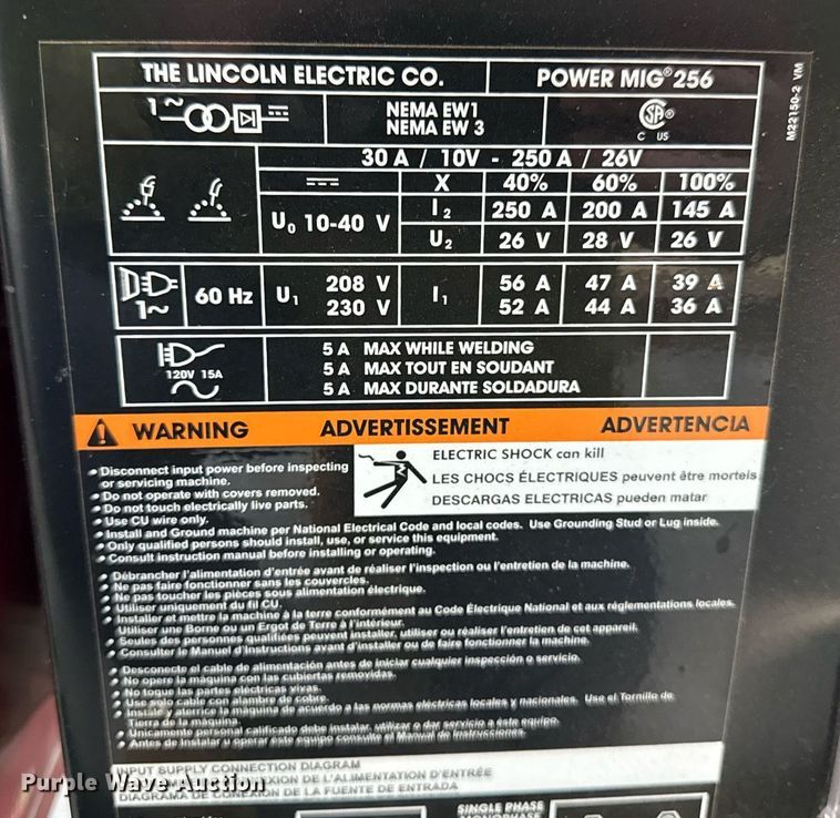 image for item DQ6669 Lincoln Electric Power MIG 256 welder