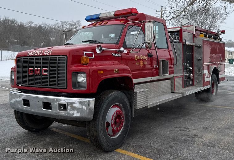 image for item DT0579 1996 GMC Topkick pumper fire truck