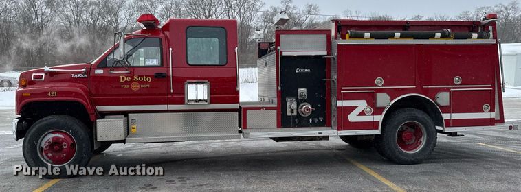 image for item DT0579 1996 GMC Topkick pumper fire truck