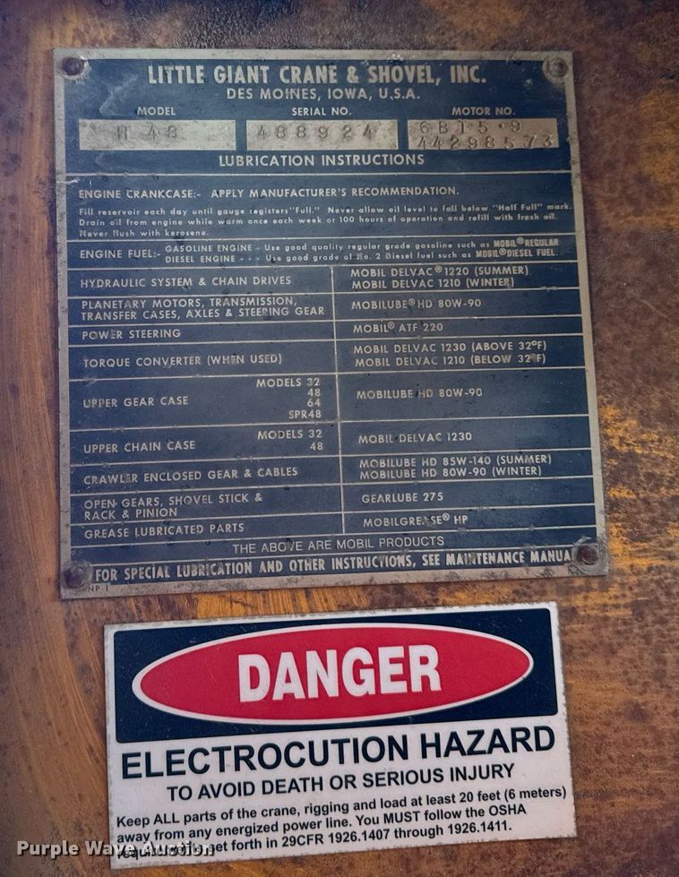 image for item DT0582 1990 Little Giant LG4866 crane