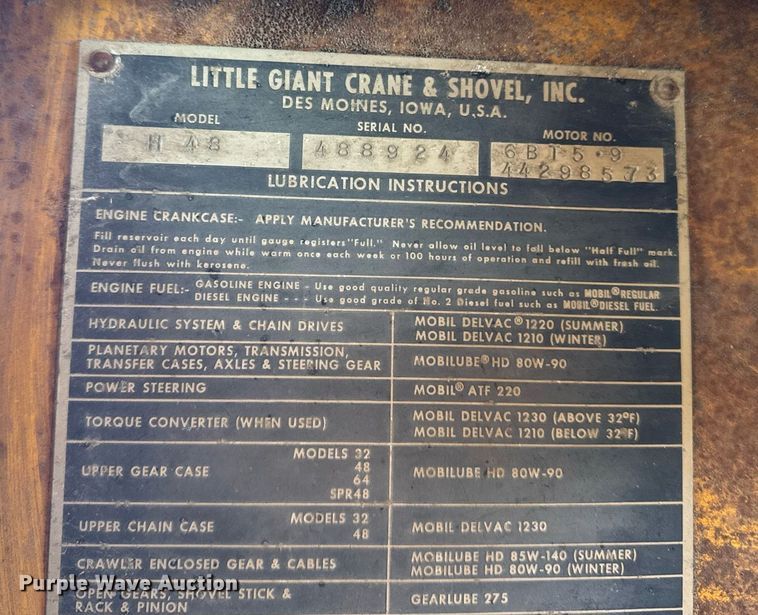 image for item DT0582 1990 Little Giant LG4866 crane