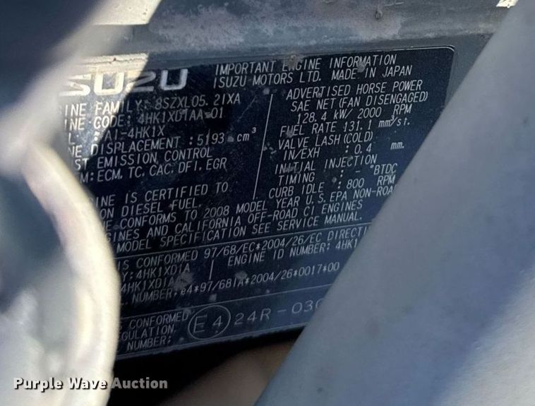 image for item DT0583 2009 John Deere 220D W wheeled excavator