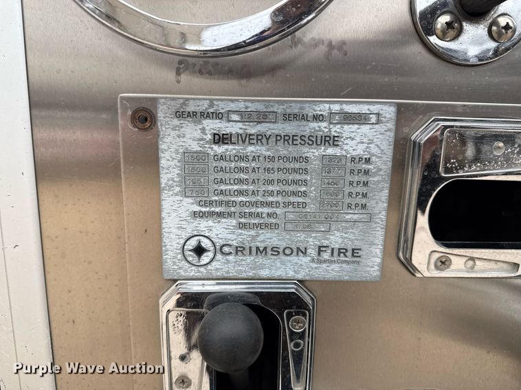 image for item EG8029 2008 Spartan pumper fire truck