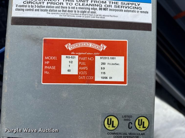 image for item EG8032 (2) CHI Rolling Steel garage doors