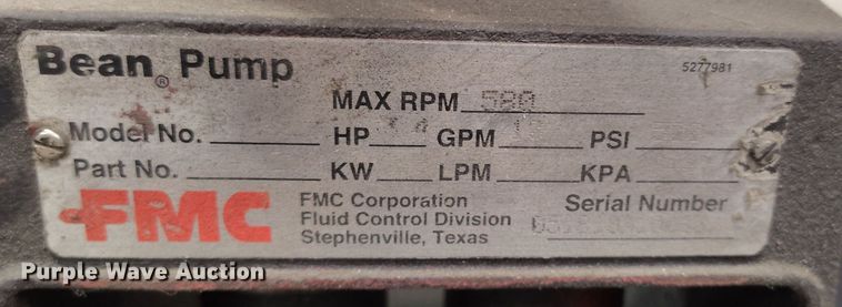 image for item EH0162 FMC Bean R-10 pump