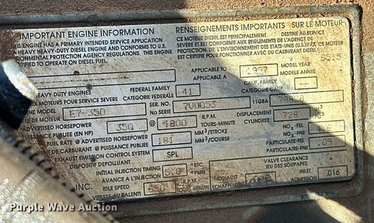 image for item EK0376 1998 Mack CH600 semi truck