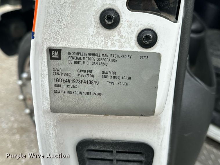 image for item EN5133 2008 GMC C4500 ambulance