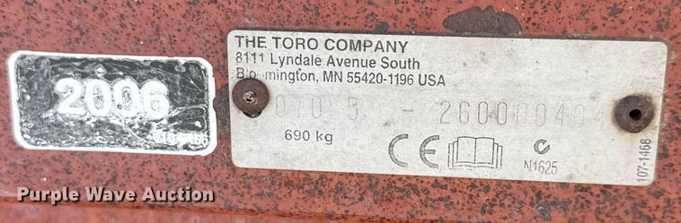 image for item EQ1016 2006 Toro Pro Sweep 5200 sweeper