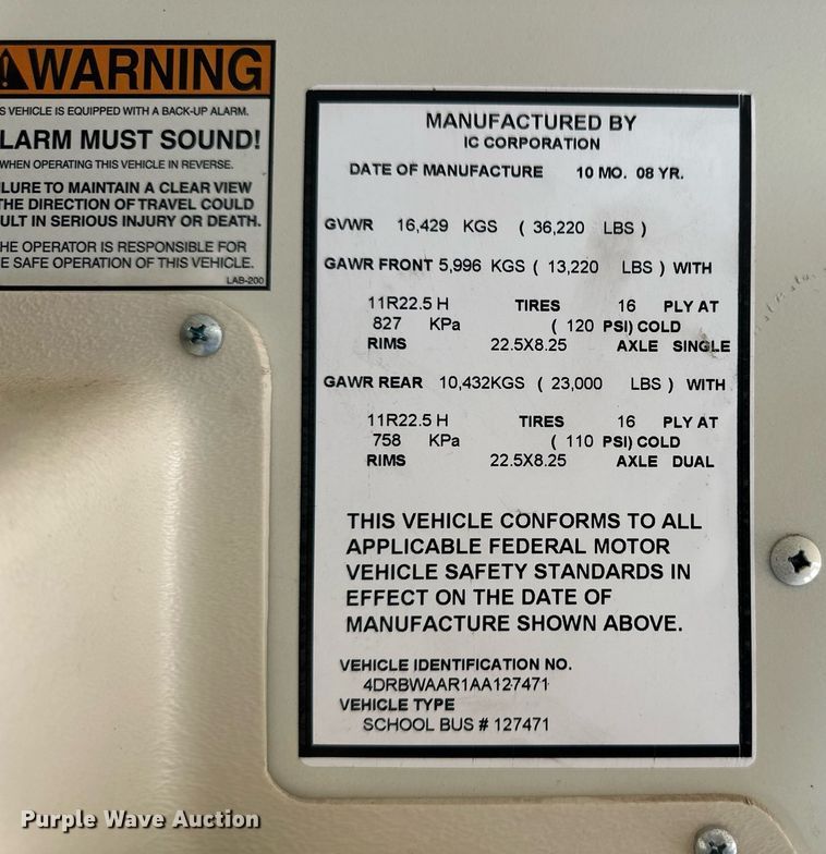image for item ER8785 2010 IC CE school bus