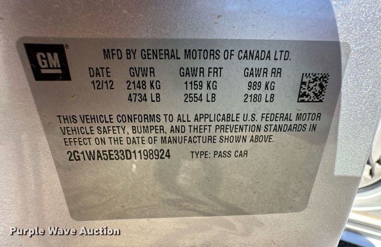 image for item ER8789 2013 Chevrolet Impala 