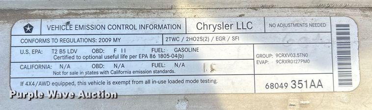 image for item EY9968 2009 Dodge Charger 