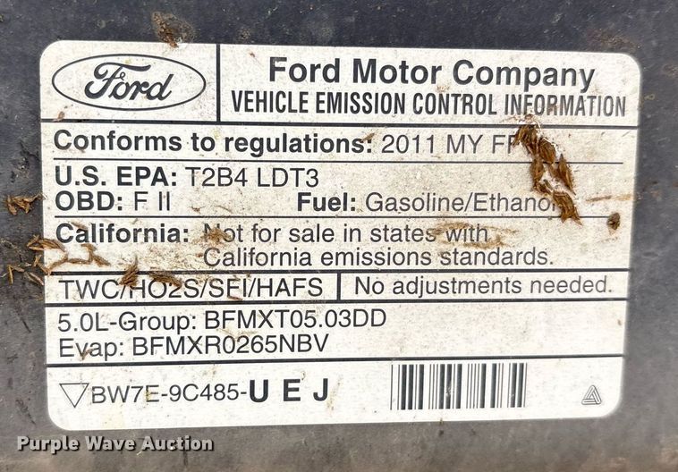 image for item EY9969 2011 Ford F150 SuperCrew pickup truck