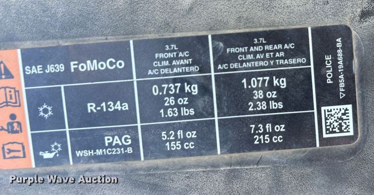 image for item EY9973 2018 Ford Explorer Police Interceptor SUV