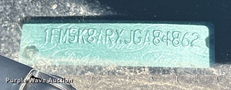 image for item EY9973 2018 Ford Explorer Police Interceptor SUV