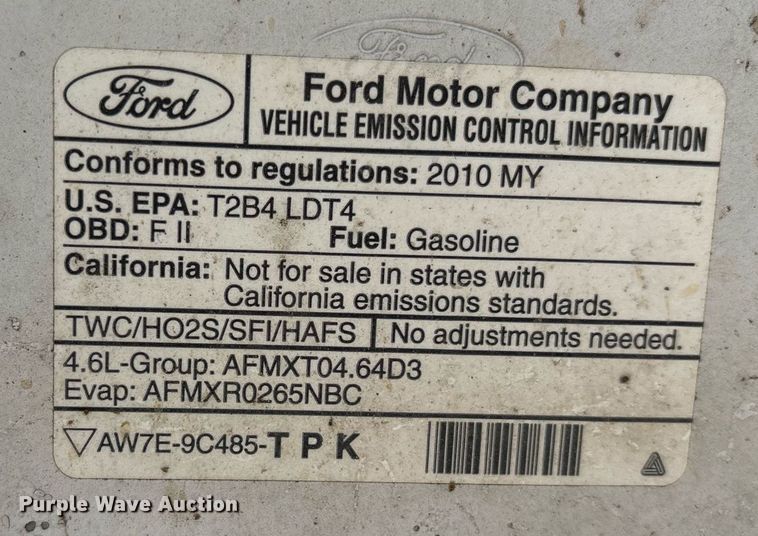 image for item EY9974 2010 Ford F150 SuperCrew pickup truck