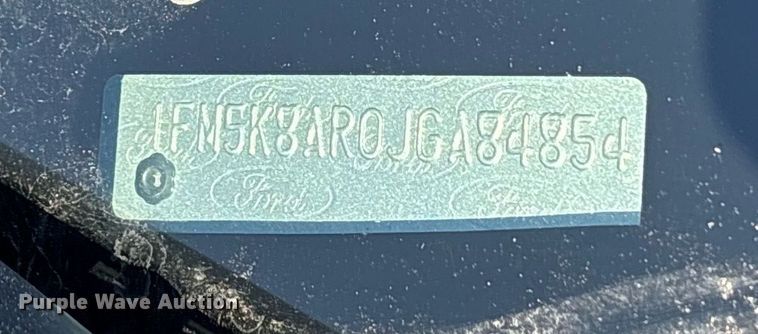 image for item EY9977 2018 Ford Explorer Police Interceptor SUV