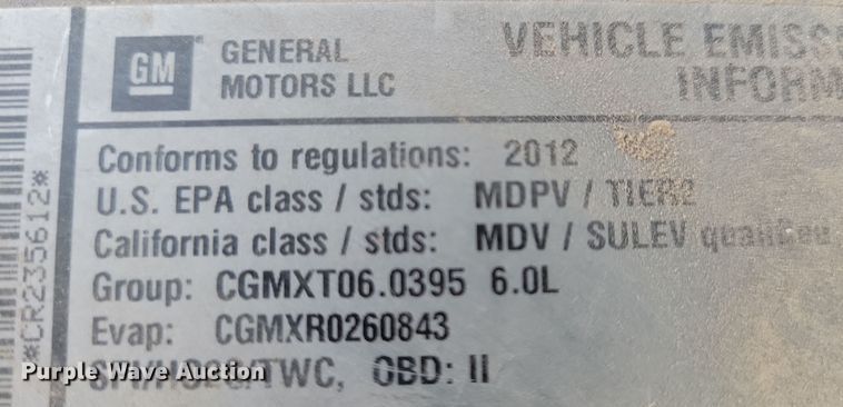 image for item NB9809 2012 Chevrolet Suburban SUV