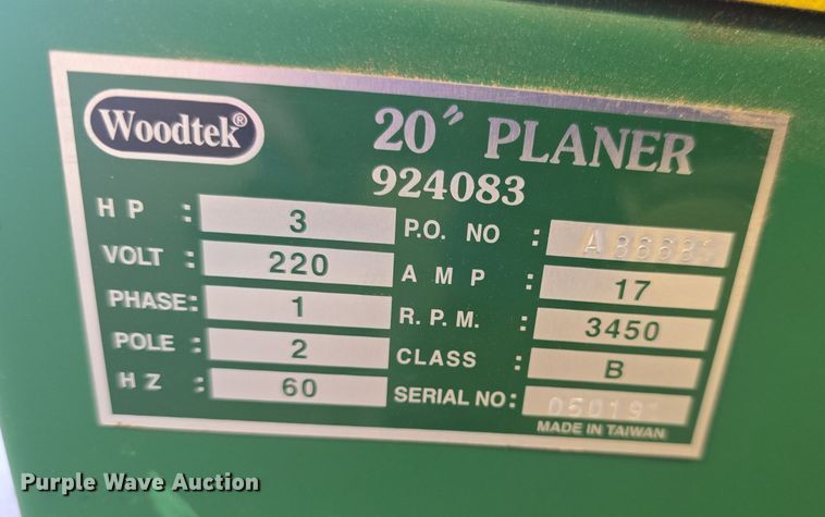 image for item NI9524 2005 Woodtek wood planer