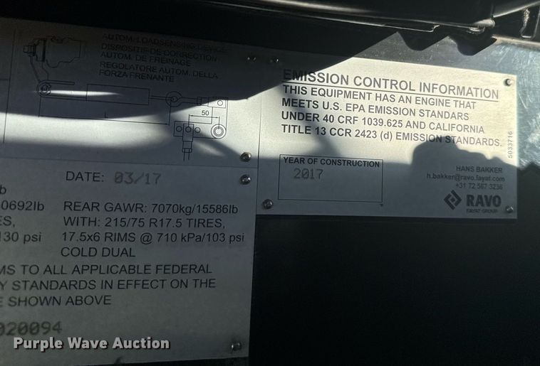 image for item NN9593 2017 Ravo 5-Series 540 street sweeper