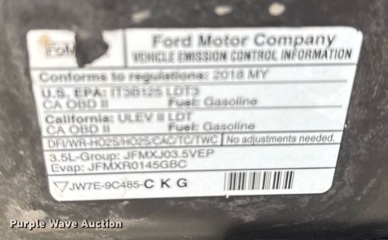 image for item NN9598 2018 Ford Explorer Police Interceptor SUV