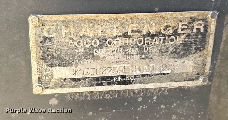 image for item DT0607 2009 Challenger MT765C tractor