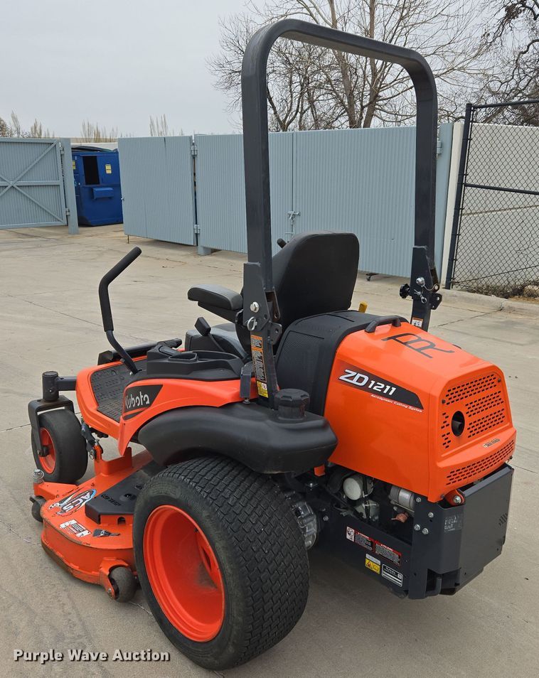 image for item DW8539 2022 Kubota ZD1211 ZTR lawn mower