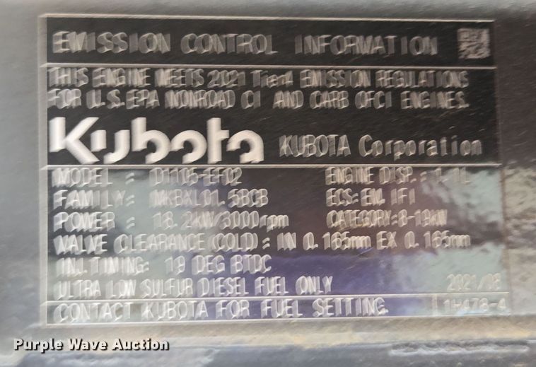 image for item DW8539 2022 Kubota ZD1211 ZTR lawn mower