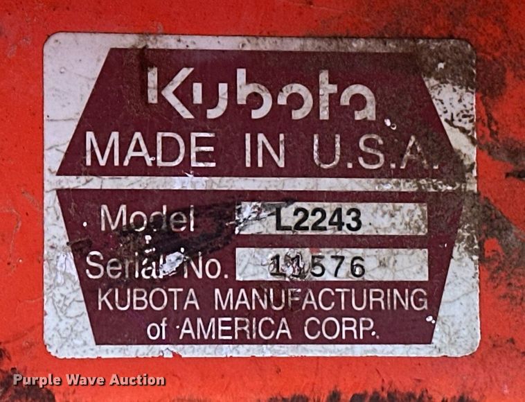 image for item ER4999 Kubota L3130D MFWD tractor