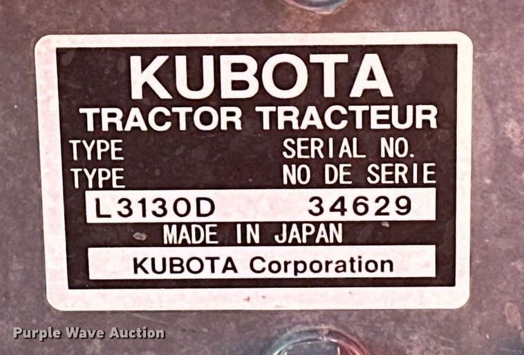 image for item ER4999 Kubota L3130D MFWD tractor