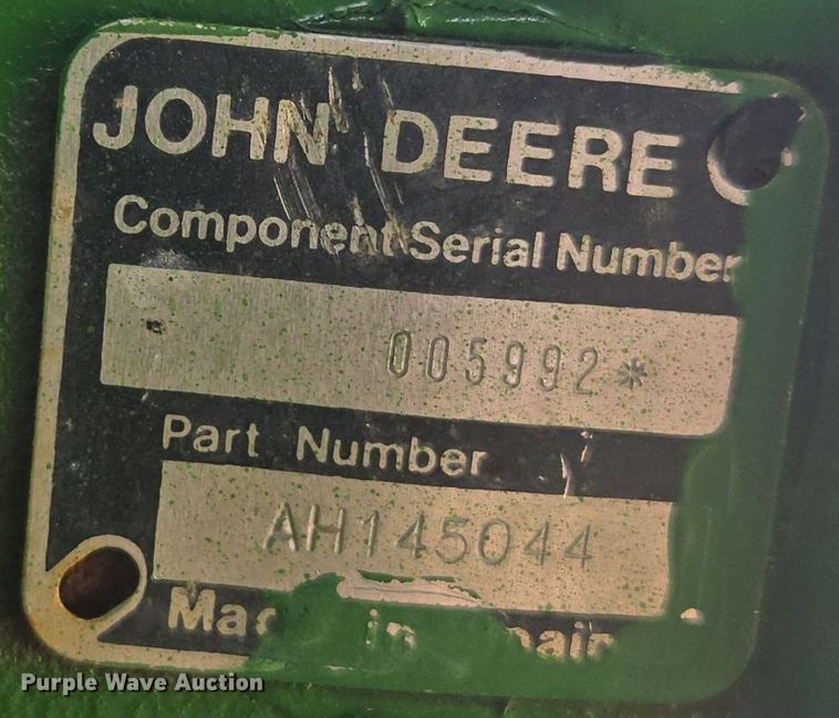 image for item ER5128 1995 John Deere 9600 RWA combine