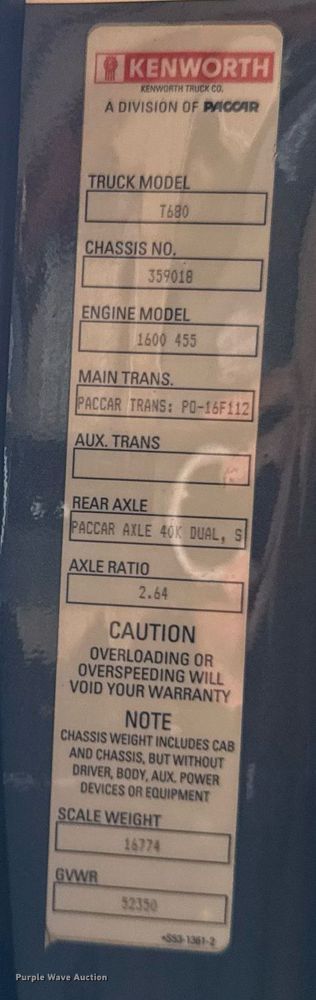 image for item DH9845 2019 Kenworth T680 semi truck