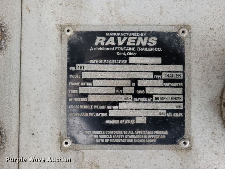 image for item DN3685 2005 Ravens flatbed trailer