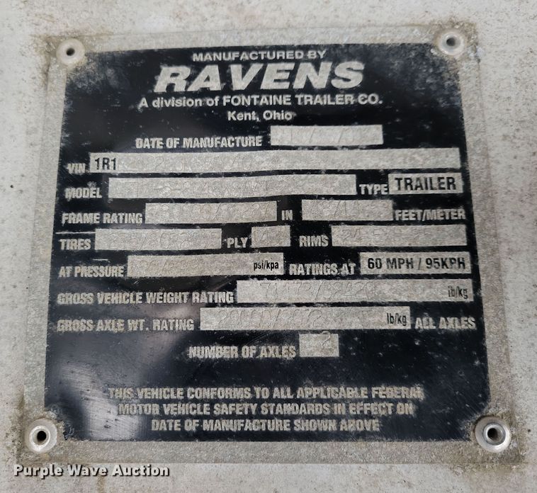 image for item DN3685 2005 Ravens flatbed trailer