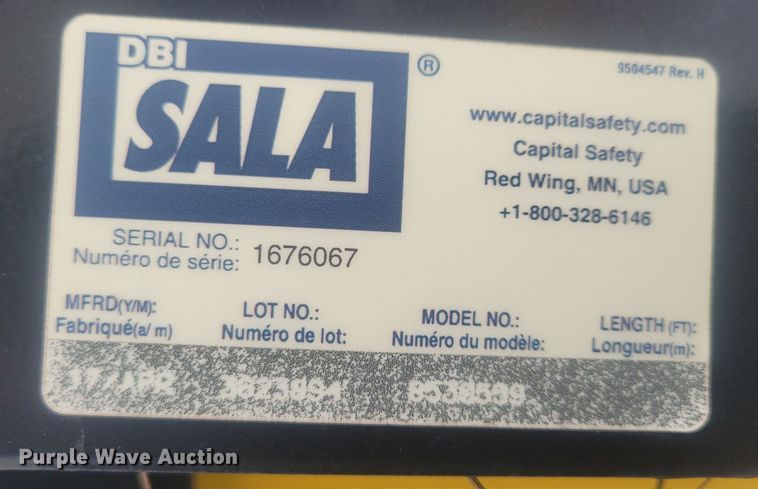 image for item DN3687 2017 DBI-Sala Flexiguard  fall protection equipment