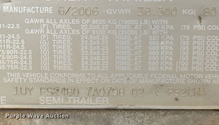 image for item DO0313 2007 Utility Trailers flatbed trailer